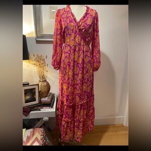 Kate and lily floral pink dress size 8.